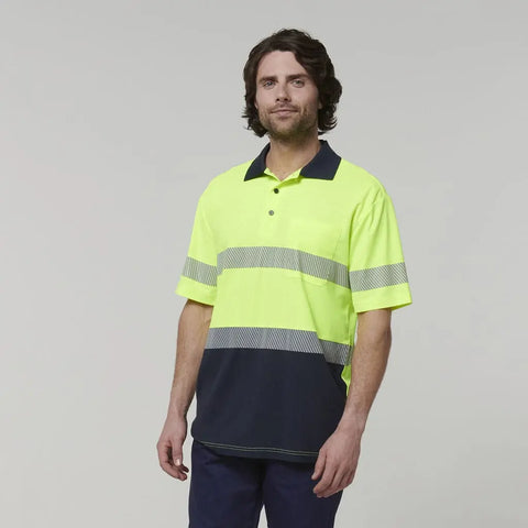 Hard Yakka Men's Short Sleeve Taped Polo Shirt Y19618 - Allsorts Workwear