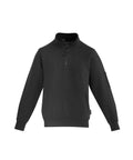 SYZMIK Men's 1/4 zip brushed fleece ZT366 Work Wear Syzmik Charcoal/Black 7XL 