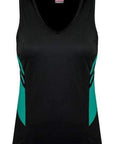 Aussie Pacific Ladies Tasman Singlet 2111 Casual Wear Aussie Pacific Black/Teal 4 