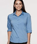 Aussie Pacific Ladies 3/4 Sleeve Shirt 2903T Corporate Wear Aussie Pacific   