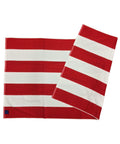 Australian Industrial Wear Work Wear Red/White / "162.5cm (L) 87.5cm (W)" STRIPED BEACH TOWEL TW07