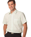 Benchmark Corporate Wear Mint/White / 40 BENCHMARK Men's Balance Stripe Short Sleeve Shirt M7231