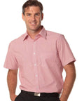 Benchmark Corporate Wear Red/White / 40 BENCHMARK Men's Balance Stripe Short Sleeve Shirt M7231