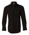 Benchmark Corporate Wear Black / 42 BENCHMARK Men's Cotton/Poly Stretch Long Sheeve Shirt M7020L