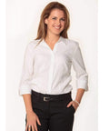 Benchmark Corporate Wear White / 6 BENCHMARK Women's CoolDry 3/4 Sleeve Shirt M8600Q