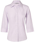 Benchmark Corporate Wear Lilac / 6 BENCHMARK Women's Mini Check 3/4 Shirt M8360Q