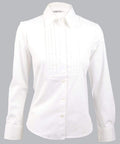 Benchmark Corporate Wear White / 6 BENCHMARK Women's Stretch Tuck Front Long Sleeve Shirt M819