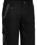 Bisley Workwear Work Wear BLACK (BBLK) / 77 BISLEY WORKWEAR Flex & Move™ Stretch Shorts BSHC1130