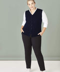 Biz Care Womens Button Front Knit Vest CK961LV - Simply Scrubs Australia
