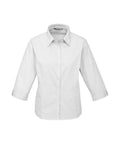Biz Collection Corporate Wear White / 6 Biz Collection Women’s Base 3/4 Sleeve Shirt S10521