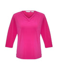 Biz Collection Corporate Wear Fuchsia / 6 Biz Collection Women’s Lana 3/4 Sleeve Top K819lt