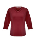 Biz Collection Corporate Wear Cherry / 6 Biz Collection Women’s Lana 3/4 Sleeve Top K819lt