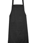 Biz Collection Hospitality & Chefwear Black Denim Biz Collection Textured Fabric Urban Bib Apron BA55