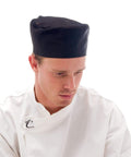 DNC Workwear Hospitality & Chefwear Black / One Size DNC WORKWEAR Cool-Breeze Flat Top Hat with Air Flow Mesh Upper 1604