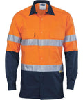 DNC Workwear Work Wear Orange/Navy / XXS DNC WORKWEAR 2-Tone 3 Way Cool Breeze Taped Long Sleeve Shirt 3748