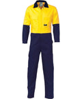 DNC Workwear Work Wear DNC WORKWEAR Hi-Vis Cool-Breeze 2-Tone Lightweight Cotton Coverall 3852