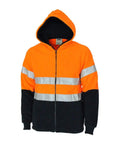 DNC Workwear Work Wear DNC WORKWEAR Hi-Vis Full Zip Polar Fleece Hoodie with CSR Reflective Tape 3926