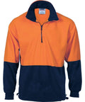 DNC Workwear Work Wear Orange/Navy / 7XL DNC WORKWEAR Hi-Vis Two-Tone 1/2 Zip Polar Fleece 3825