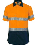 DNC Workwear Work Wear DNC WORKWEAR Hi-Vis Two-Tone Short Sleeve Drill Shirt with 3M 8906 R/Tape 3833