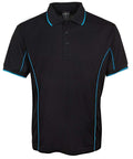 Jb's Wear Casual Wear Black/Aqua / S JB'S Short Sleeve Piping Polo 7PIP