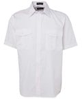 Jb's Wear Corporate Wear White Short Sleeves / XS JB'S Long Sleeve & Short Sleeve Epaulette Shirt 6E