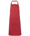 Jb's Wear Hospitality & Chefwear Red/White / BIB 86 x 93cm JB'S Bib Striped Apron 5BS