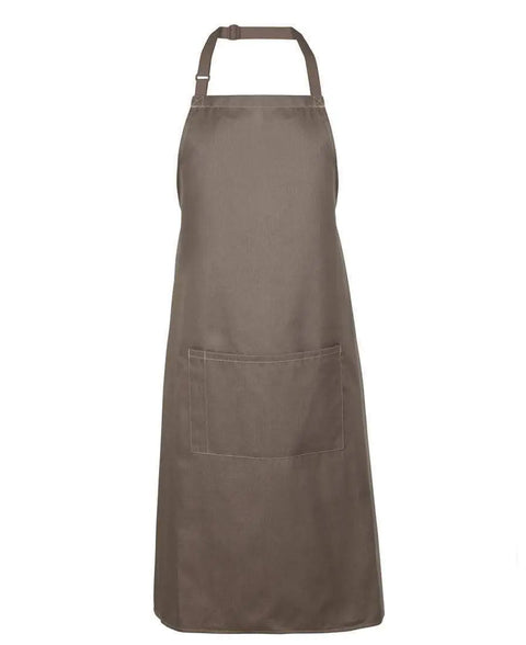 Jb's Wear Hospitality & Chefwear Latte BIB 86x93cm / 86 x 50cm JB'S Chef/Hospitality Apron with Pocket 5A