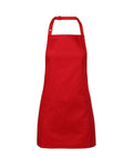 Jb's Wear Hospitality & Chefwear Red BIB 65x71cm / 86 x 50cm JB'S Chef/Hospitality Apron with Pocket 5A