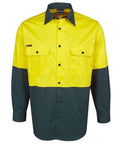 Jb's Wear Work Wear Yellow/Green / 3XS JB'S Hi-Vis Long Sleeve Shirt 6HWSL