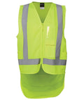Jb's Wear Work Wear Lime / S JB'S Hi-Vis Zip Drop Tail H Pattern Vest 6DNDV