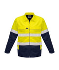 Syzmik Work Wear Yellow/Navy / XXS SYZMIK Men’s Hi Vis Cotton Drill Jacket ZJ590