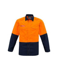 Syzmik Work Wear Orange/Navy / XXS SYZMIK Men’s Hi Vis Spliced Shirt ZW138