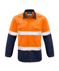 Syzmik Work Wear Orange/Navy / S SYZMIK Men’s Hoop Taped Spliced Shirt ZW132