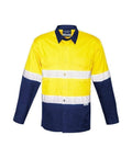 Syzmik Work Wear Yellow/Navy / S Syzmik Men’s Rugged Cooling Taped Hi-Vis Spliced Shirt ZW129