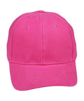 Winning Spirit Active Wear Hot Pink / One size Heavy Brushed Cotton Cap Ch01