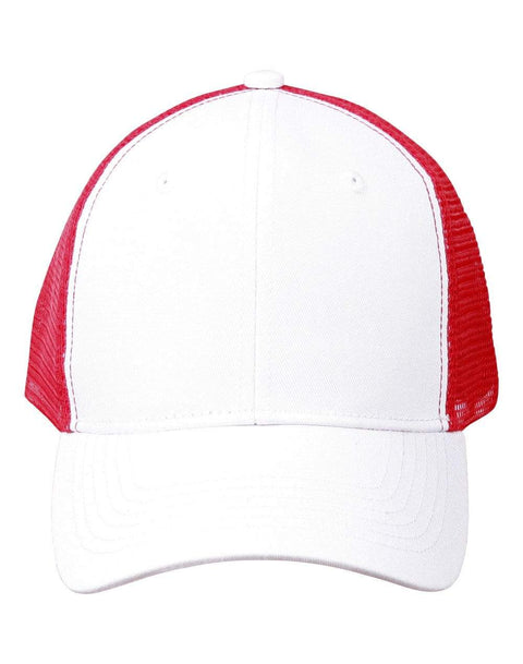 Winning Spirit Active Wear White/Red / One size Premium Cotton Trucker Cap Ch89