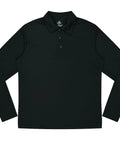 Aussie Pacific Botany Men's Long Sleeve Polo Shirt 1316 Casual Wear Aussie Pacific Black S 