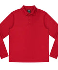 Aussie Pacific Botany Kids Long Sleeve Polo Shirt 3316 Casual Wear Aussie Pacific Red 4 