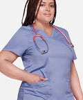 Cherokee Revolution Women's Mock Wrap Scrub Top WW610  Simply Scrubs Australia