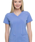 Dickies EDS Essentials Women's Mock Wrap Scrub Top DK625  Simply Scrubs Australia