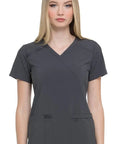 Dickies EDS Essentials Women's Mock Wrap Scrub Top DK625  Simply Scrubs Australia