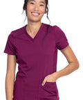 Dickies Balance Women's Knitted Panel Scrub Top DK875  Simply Scrubs Australia