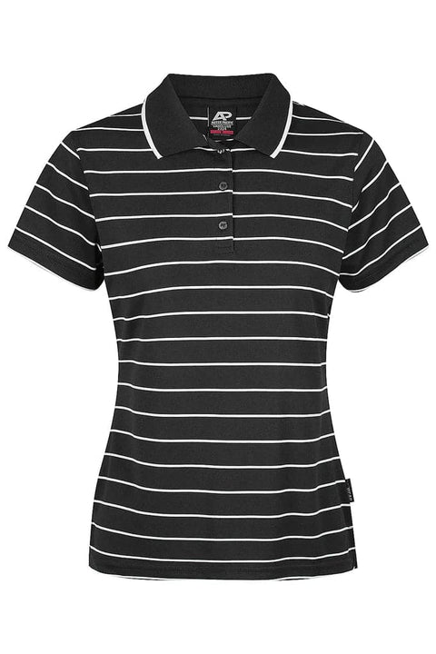 Aussie Pacific Vaucluse Lady Polos 2324  Aussie Pacific BLACK/WHITE 6 