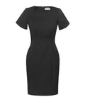Biz Corporates Women's Short Sleeve Shift Dress 30112 - Flash Uniforms 