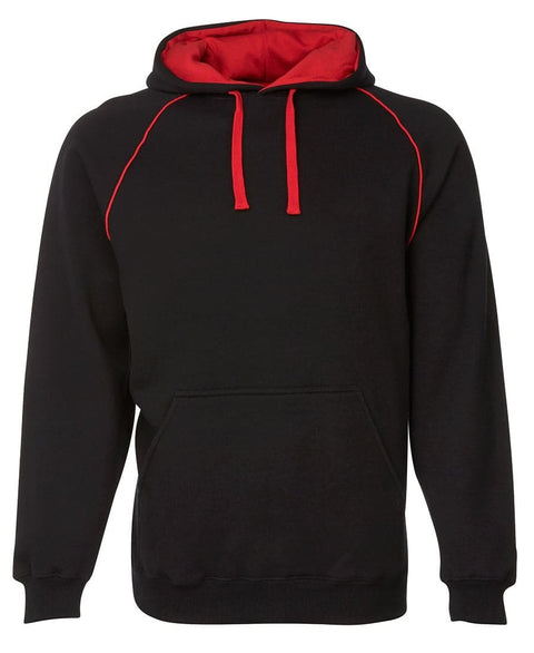 Adult Contrast Fleecy Hoodies Red