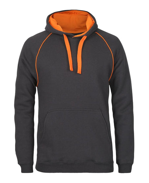 Adult Contrast Fleecy Hoodies Orange