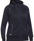Bisley Women's Fleece Zip Front Hoodie With Sherpa Lining BKL6925 Work Wear Bisley Workwear NAVY (BPCT) 6 