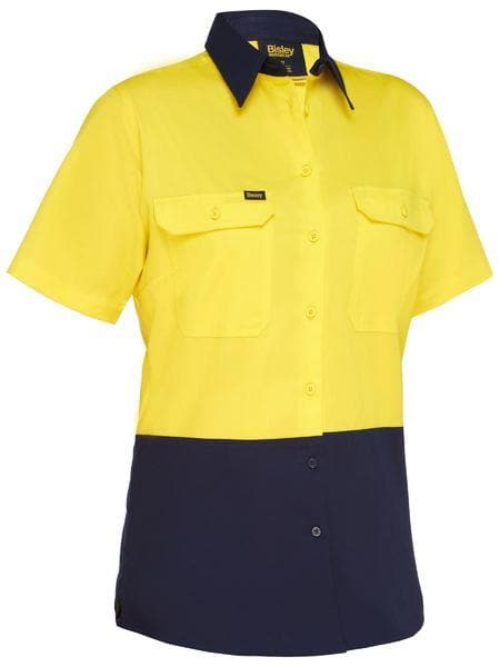 Bisley Women's Cool Lightweight Hi Vis Drill Shirt BL1895