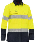 Bisley Apex 160 Women's Taped Hi Vis FR Vented Shirt BL8338T - Flash Uniforms 