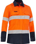 Bisley Apex 185 Women's Taped Hi Vis FR Vented Shirt BL8438T - Flash Uniforms 